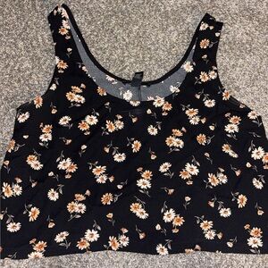 SHEIN Black Floral Tank Top